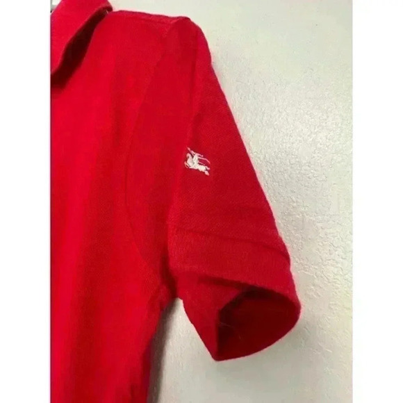 Burberry London Red Polo T Shirt S - Picture 2 of 7